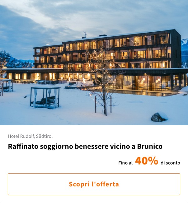 Raffinato soggiorno benessere vicino a Brunico