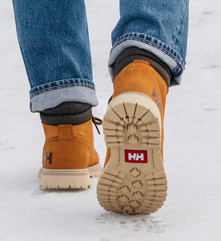 Warm footwear for him