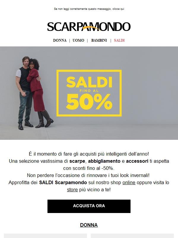 Fino al -50% su collezioni donna, uomo e bambini! 🛍️