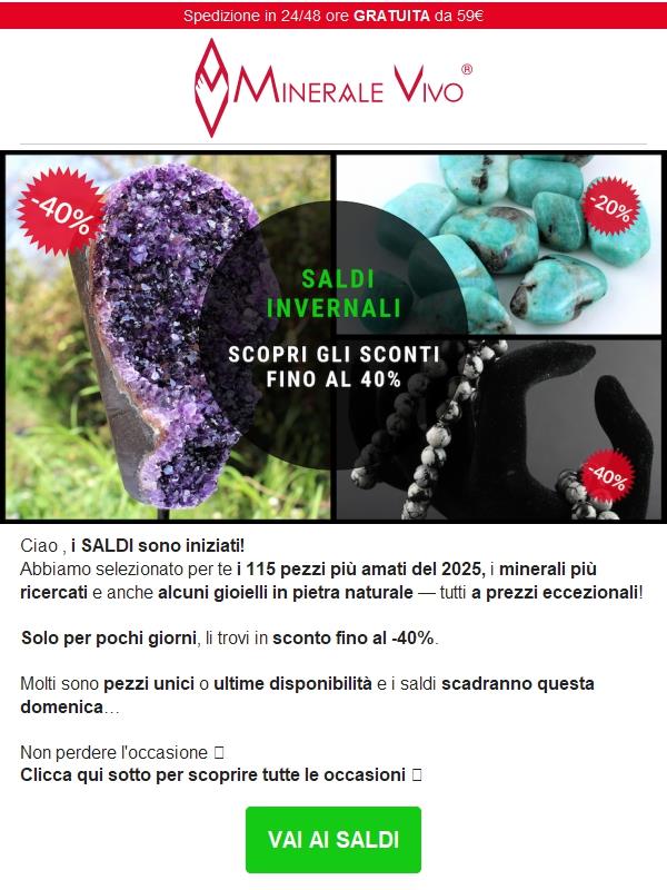 Saldi invernali: fino al -40% su pietre e gioielli