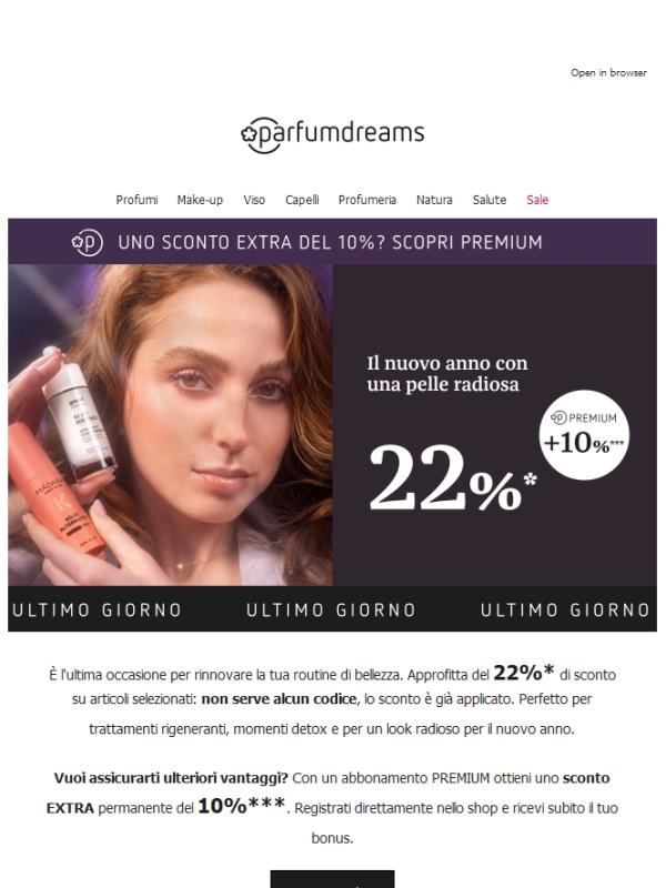 Solo ancora per oggi: 22% + 10% 💆‍♀️