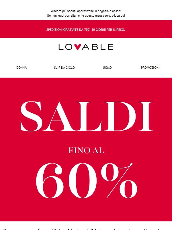 I Saldi ora sono al 60% 🥰