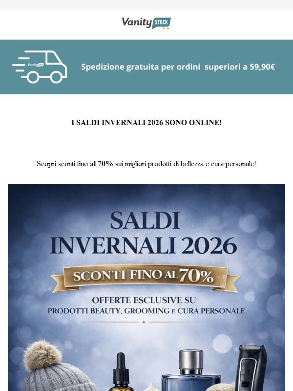 I Saldi 2026 sono partiti adesso!