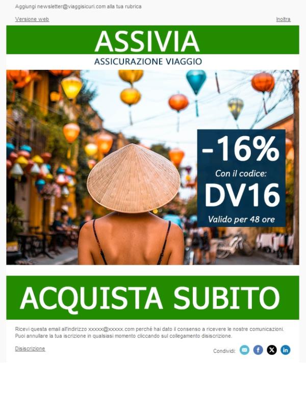 - 16% su tutte le nostre polizze!