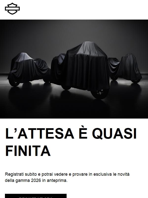 La gamma Harley-Davidson 2026. Preparatevi.