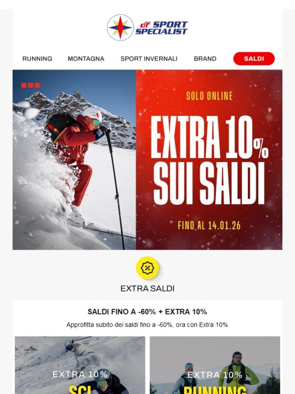 Saldi fino a -60% + Extra 10% 👈