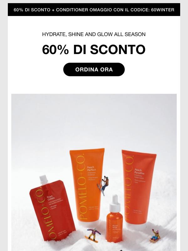La tua routine invernale ti aspetta con il 60 % di sconto + un Conditioner in omaggio