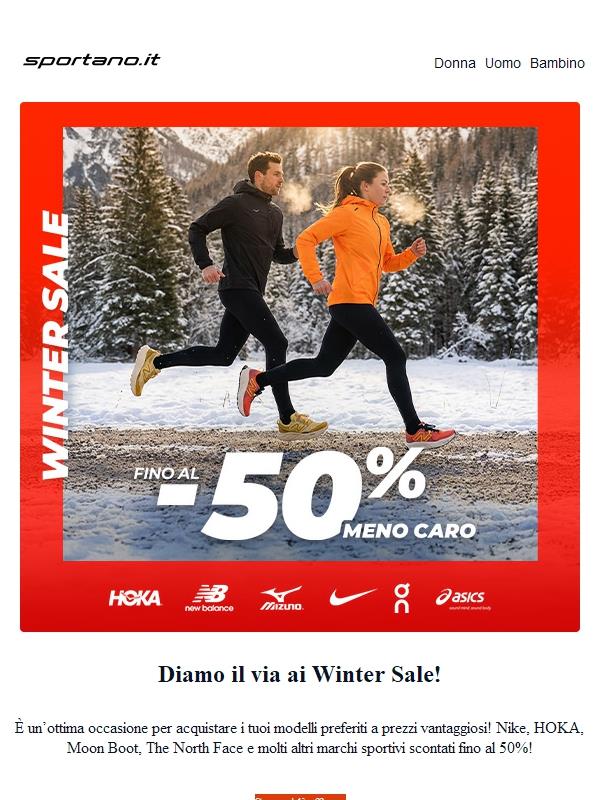 Saldi invernali! Risparmia fino al -50%!