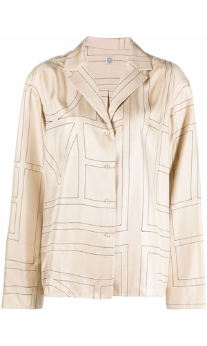Monogram silk shirt