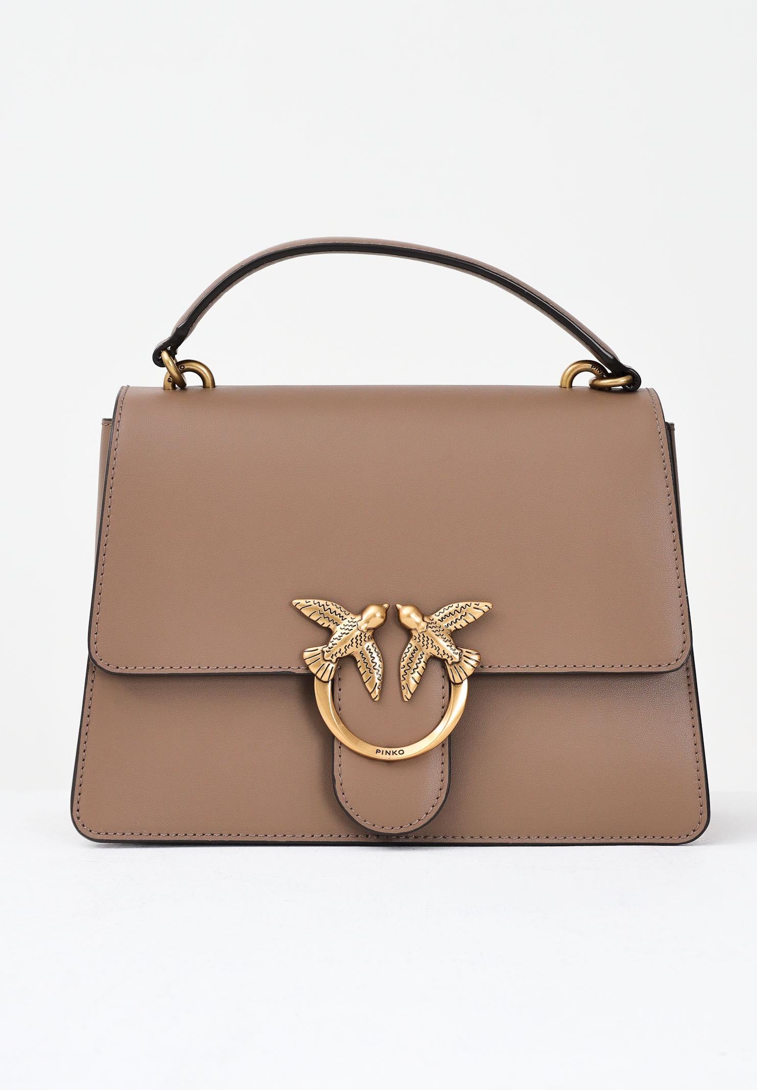 Image of PINKO Borsa a mano Love Bag Top Handle Light marrone da donna