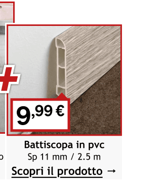 battiscopa pvc 11 mm