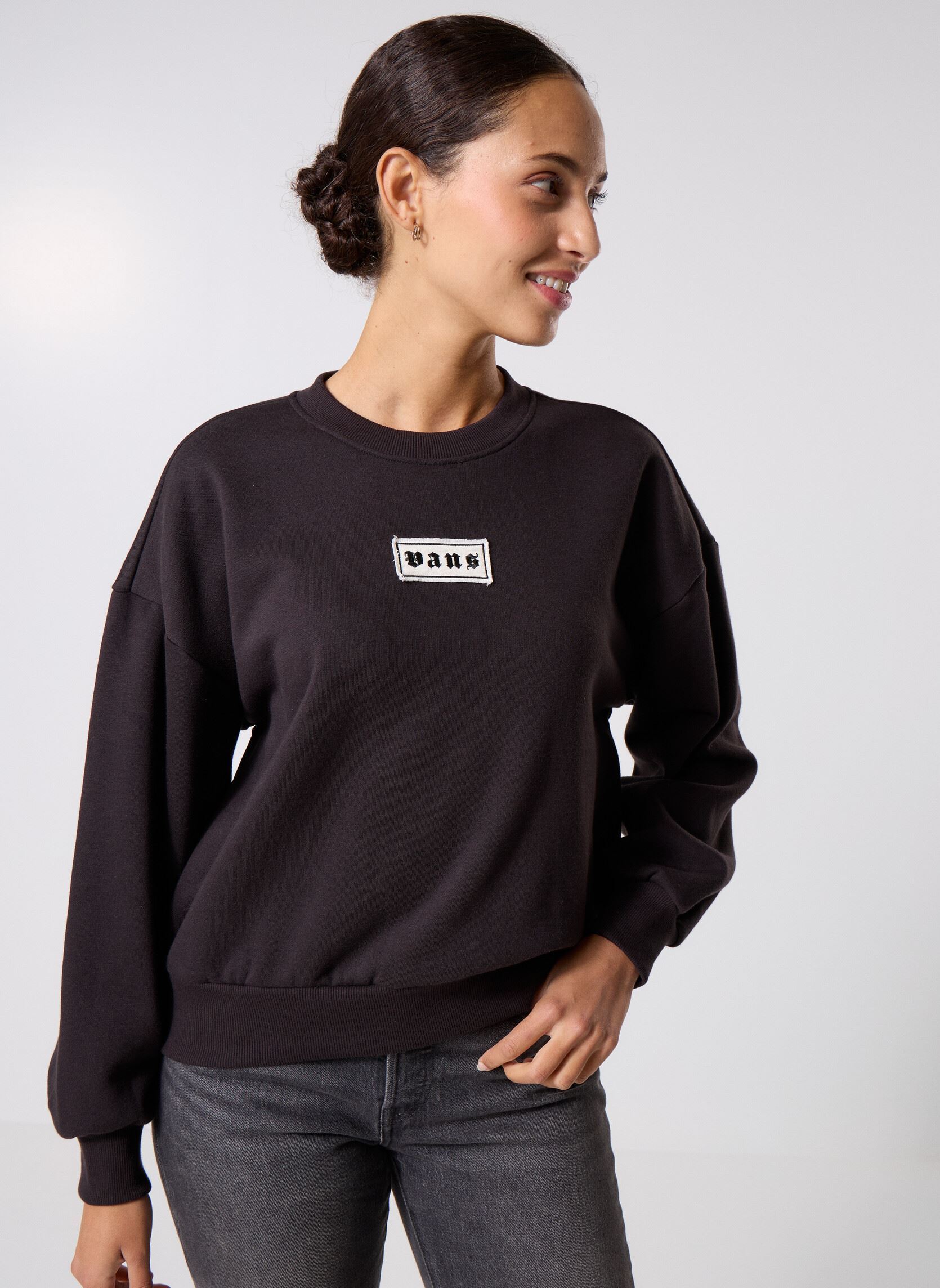 Vans Felpe Felpa - Upworn Retro Crew donna nero