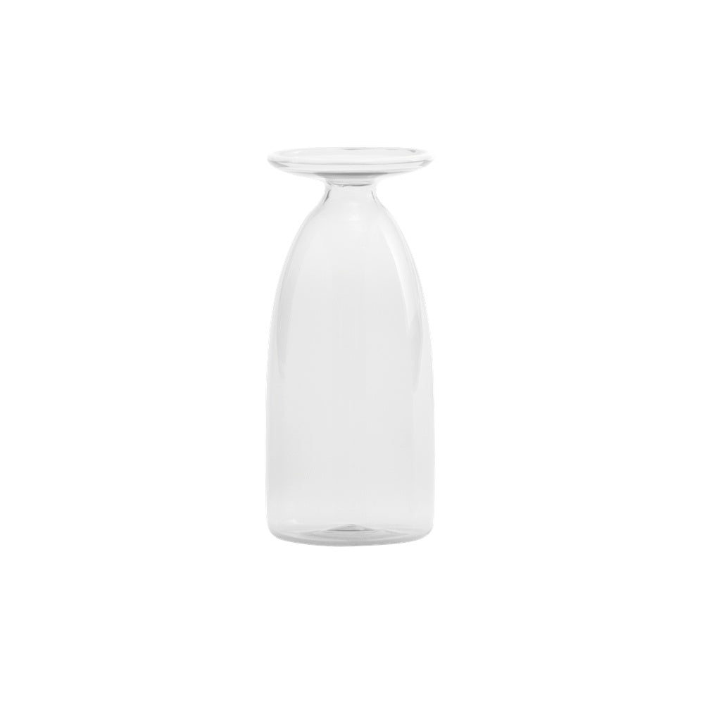 22 cm - Un Fiore Borosilicate Glass Flower Vase - Transparent