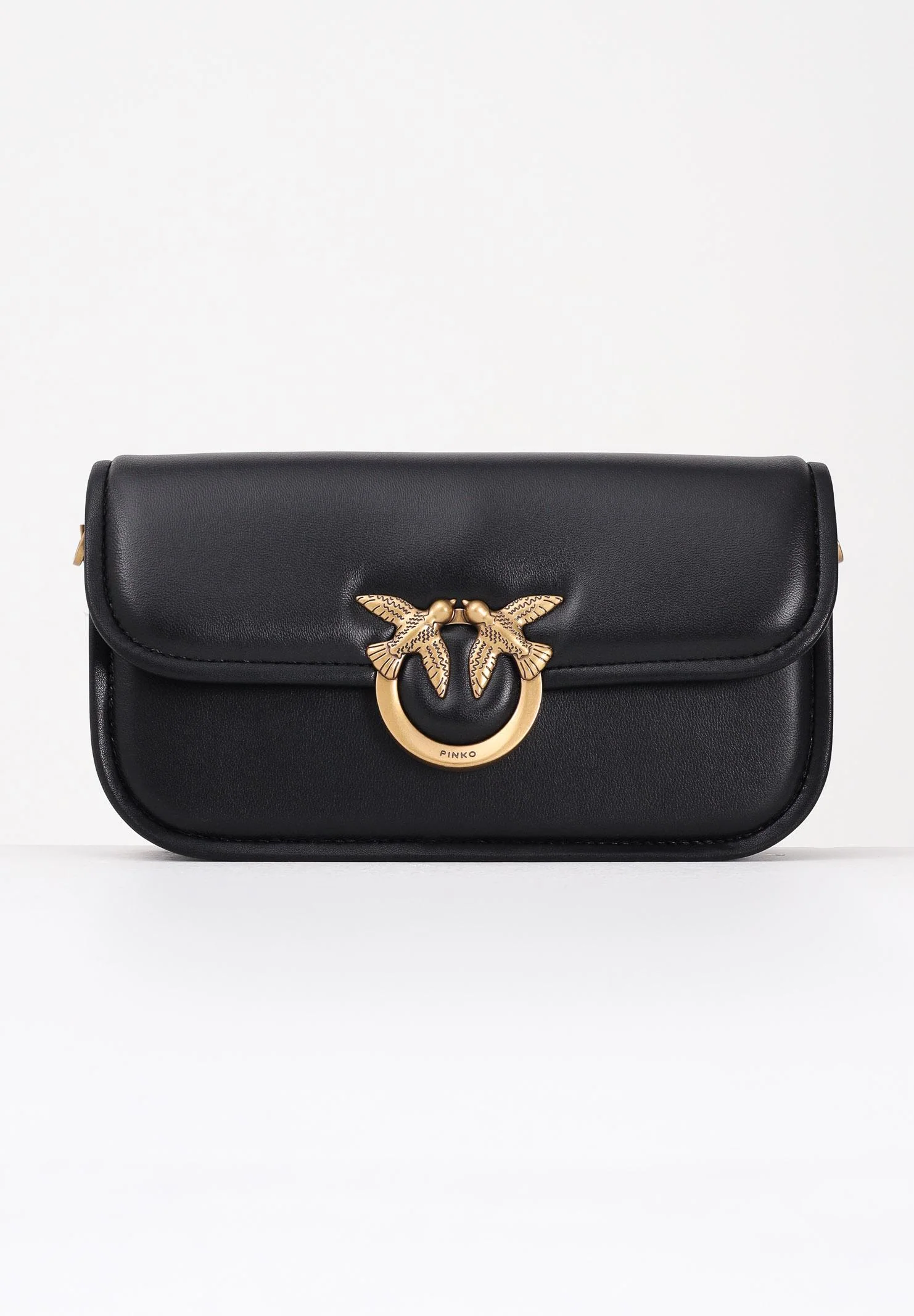 Image of PINKO Borsa a tracolla Love Bag Box nera da donna