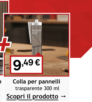 colla per pannelli trasparente