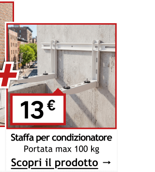 staffa per condizionatore max 100 kg