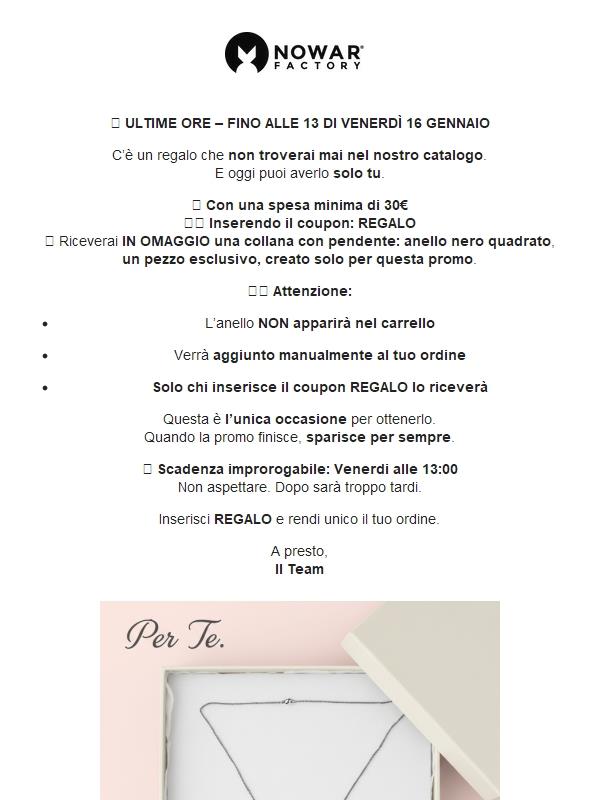 ⏰ Ultime ore: collana ESCLUSIVA in regalo