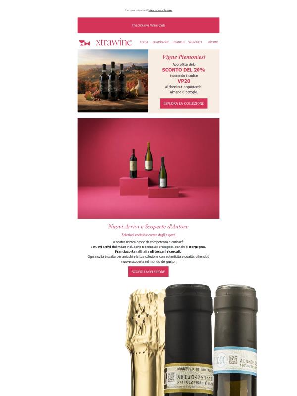 Nuovi arrivi: vini selezionati e grandi scoperte