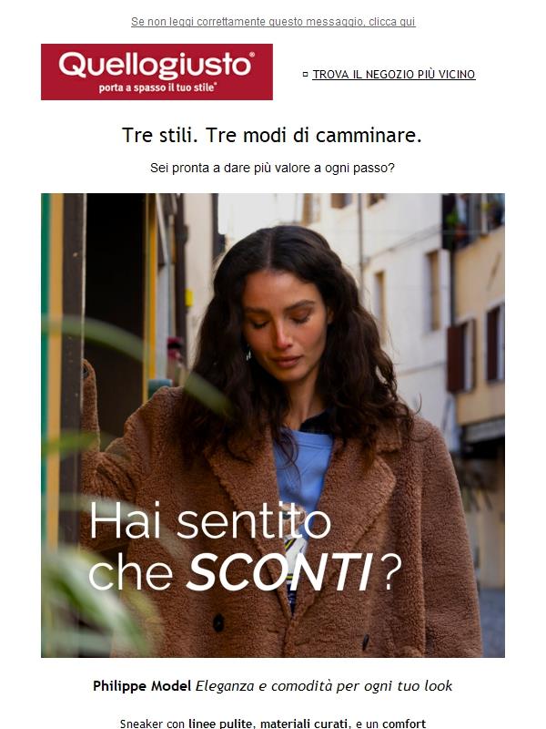 Philippe Model -30% • Veja fino a -40% • Liu Jo fino a -50%