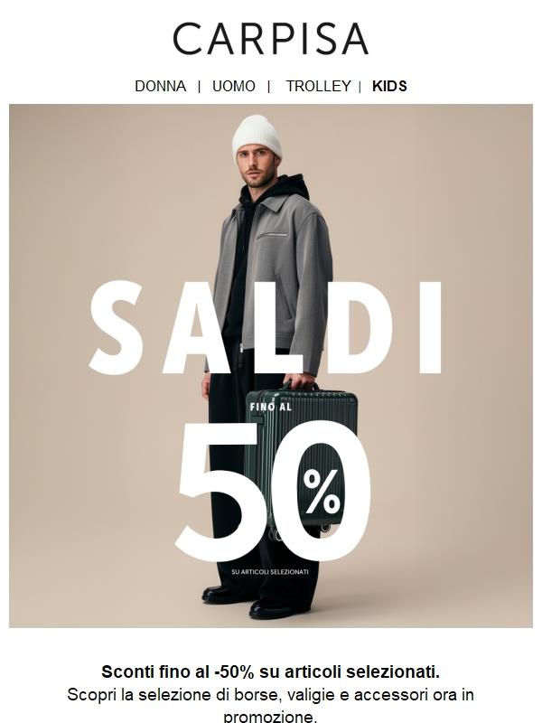 Sconti fino al -50% su articoli selezionati.⚡