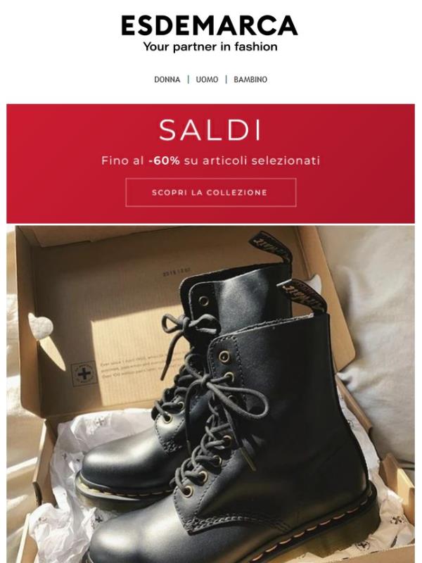 Fino al -60% sugli essenziali di calzature