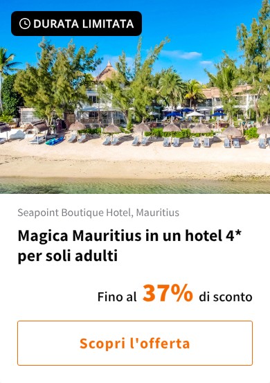 Magica Mauritius in un hotel 4* per soli adulti