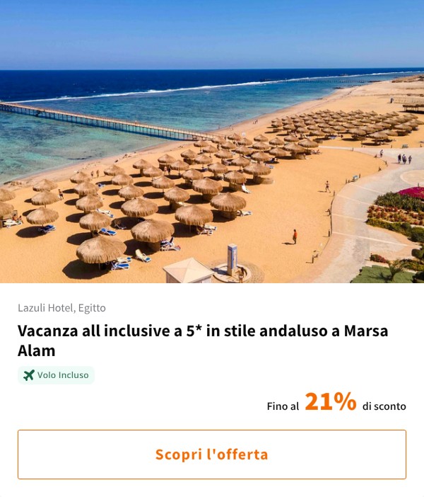 Vacanza all inclusive a 5* in stile andaluso a Marsa Alam