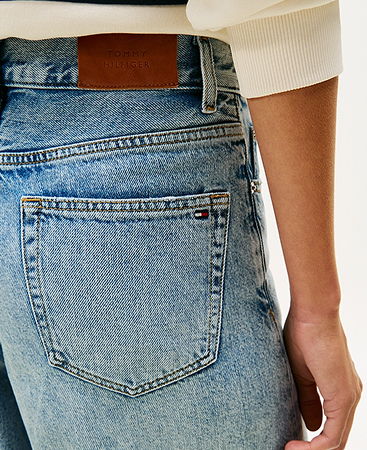 Jeans larghi a vita alta anni '70