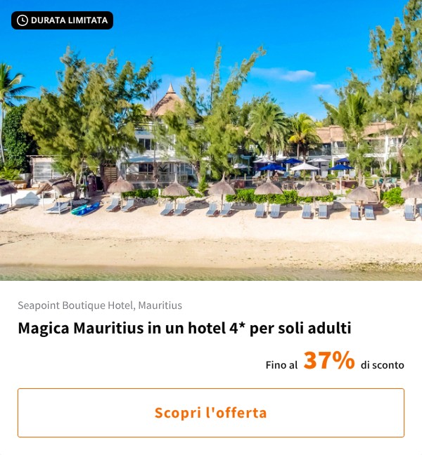 Magica Mauritius in un hotel 4* per soli adulti