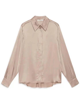 Camicie Silk in seta taupe Donna JM556431021 11003