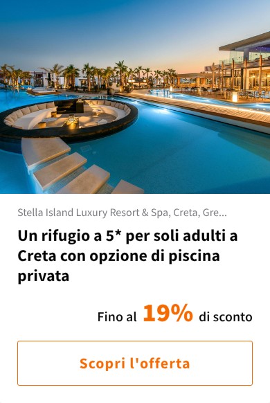 Un rifugio a 5* per soli adulti a Creta con opzione di piscina privata