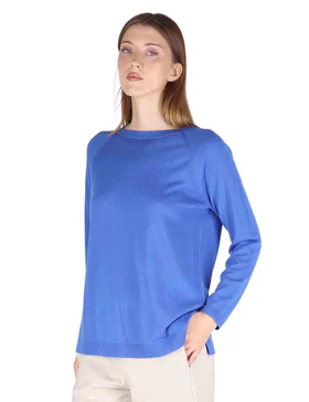 Maglioni Colors of the World in lana blu Donna JQ509974230 80004