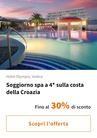Soggiorno spa a 4* sulla costa della Croazia