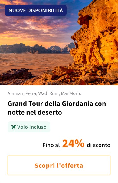 Grand Tour della Giordania con notte nel deserto
