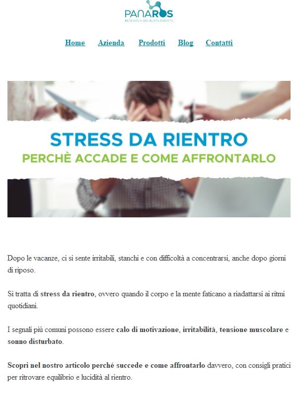 Stress da rientro dalle vacanze natalizie?