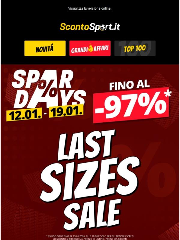 💥 Spardays Last Sizes Sale 💥
