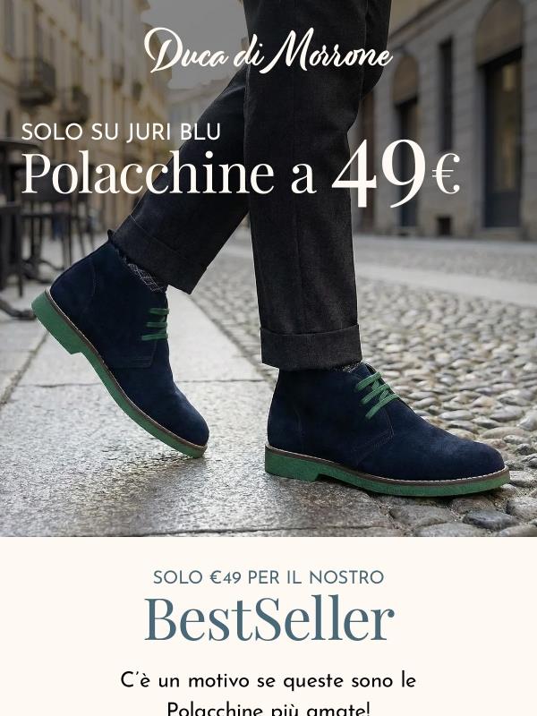 TUE A 49€: Le Polacchine Bestseller in pelle