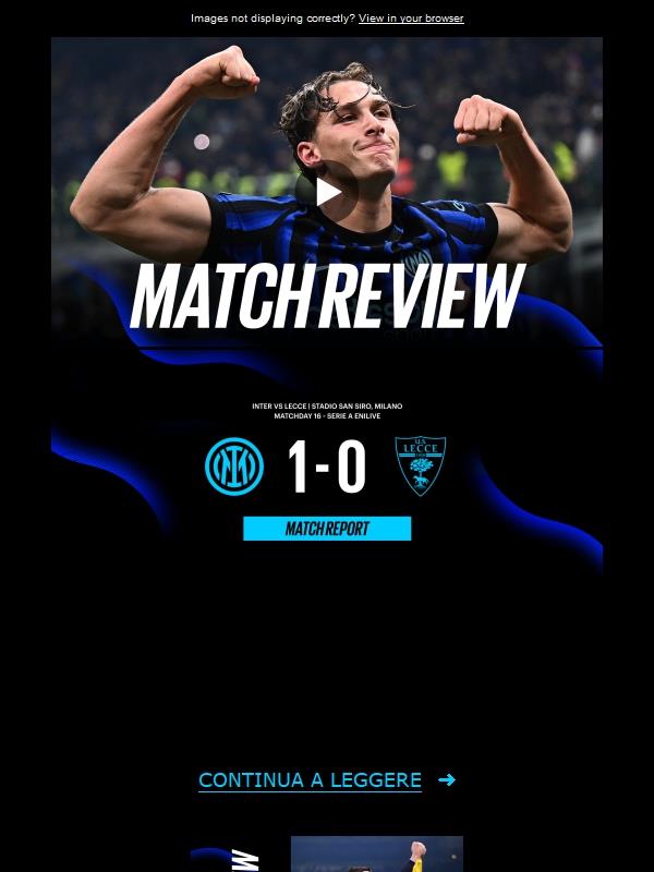 Match review, Inter-Lecce 1-0 | L’urlo di Esposito!