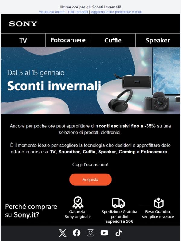 🚨 ULTIMA OCCASIONE: gli sconti invernali finiranno presto!