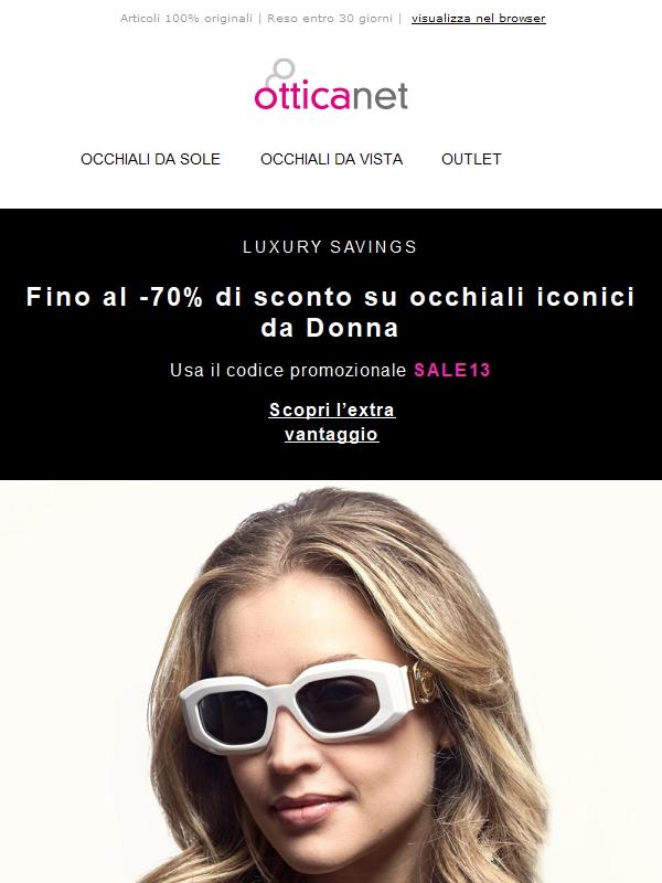 🕶️ Saldi Donna: Fino al 70% + Extra -13%