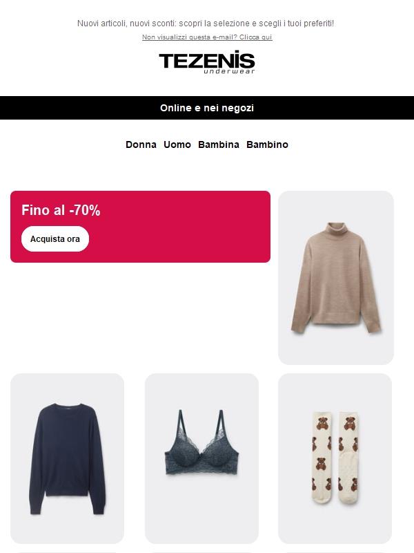 Ancora più SALDI: fino al -70% 💥