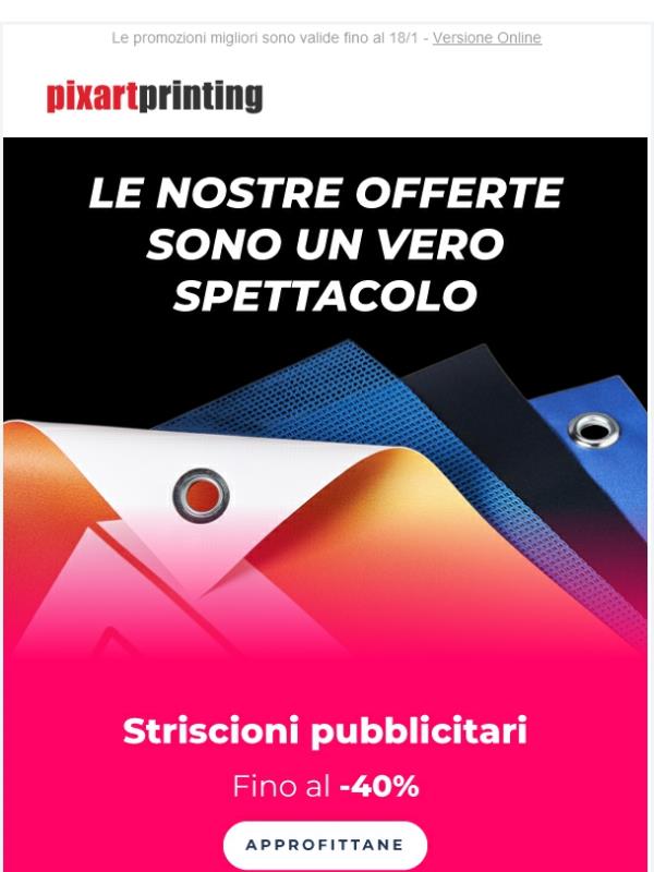 Un inizio alla grande: striscioni pubblicitari fino al -40%!