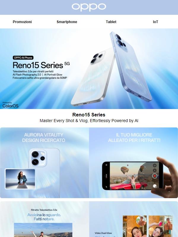 OPPO Reno15 Series: il nuovo Travel Camera Phone