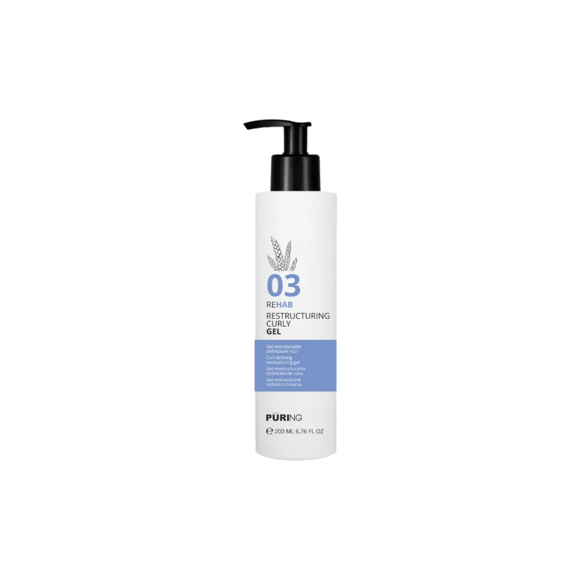 Image of PURING Rehab Restructuring Curly Gel Ristrutturante Definizione Ricci 200ml