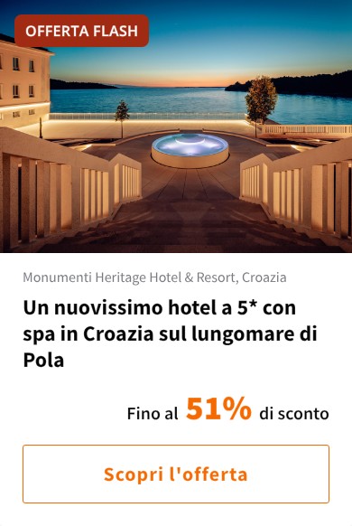 Un nuovissimo hotel a 5* con spa in Croazia sul lungomare di Pola