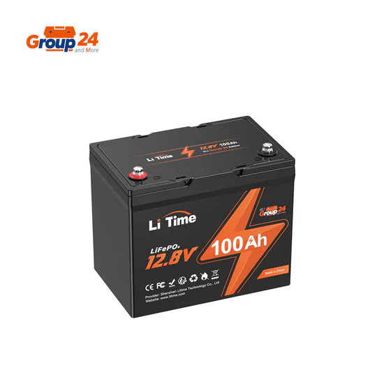 LiTime 12V 100Ah Group 24 Batteria al litio LiFePO4 a ciclo profondo