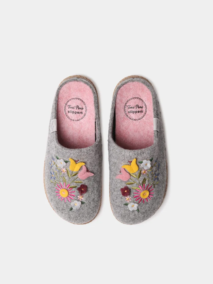 slippers con flores