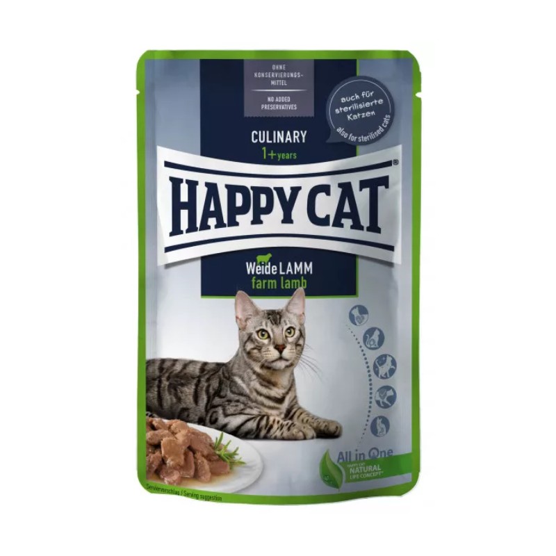 Happy Cat Adult Culinary Agnello - 85 g, 12 pezzi