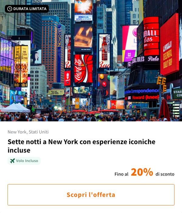 Sette notti a New York con esperienze iconiche incluse