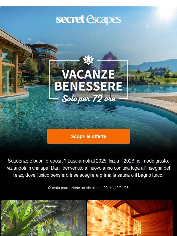 Sconti benessere - Solo per 72 ore